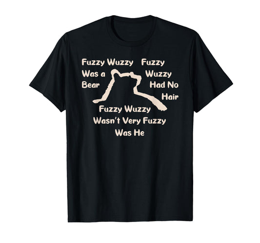 Fuzzy Wuzzy Was a Bear... Bear Head and Shoulders Silhouette T-Shirt