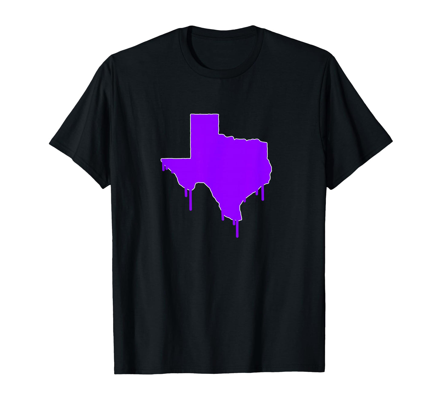 Purple Texas State Drip South Houston TX 713 Slab Lean Screw T-Shirt