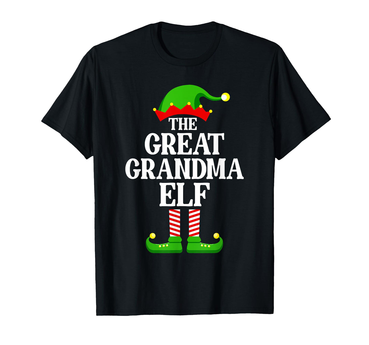 Great Grandma Elf Family Matching Group Funny Christmas T-Shirt