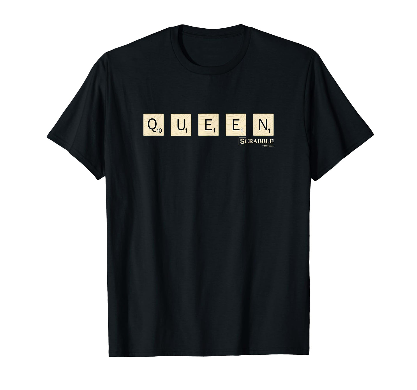 Scrabble Queen Vintage Letter Tiles Logo T-Shirt