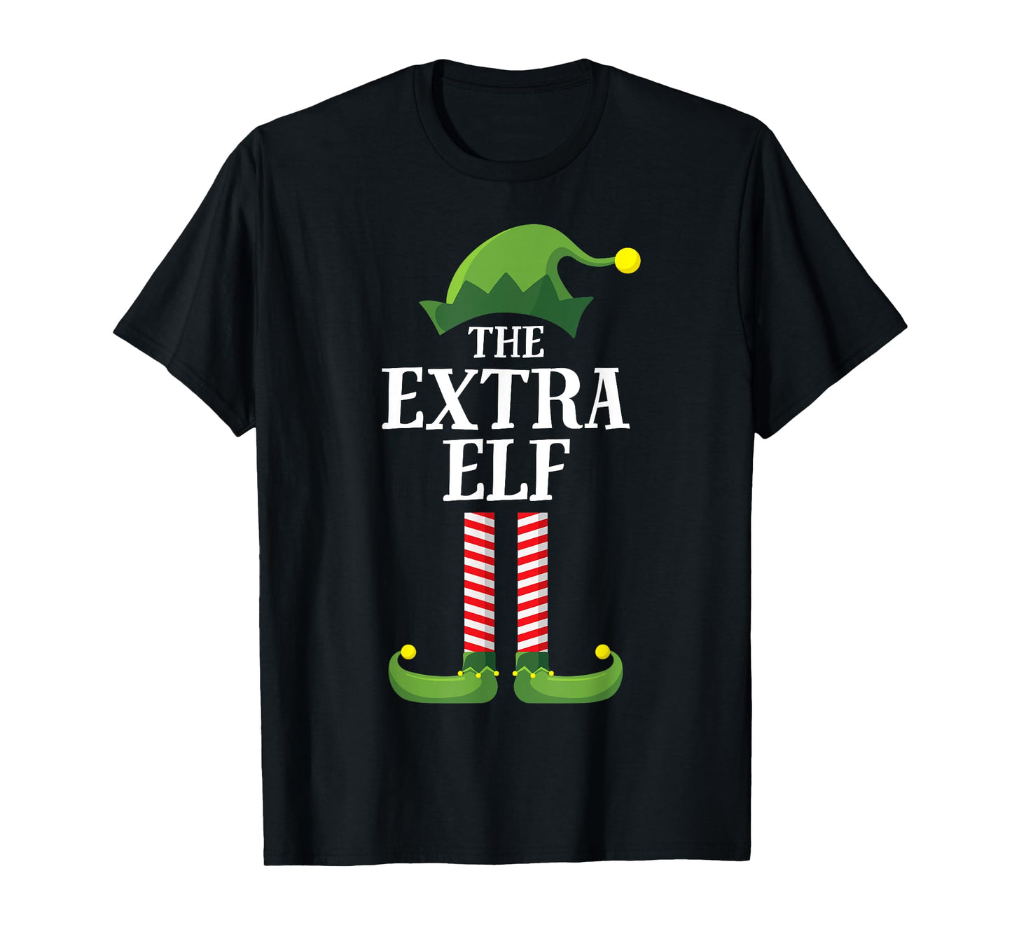 Extra Elf Matching Family Group Christmas Party Funny Elf T-Shirt