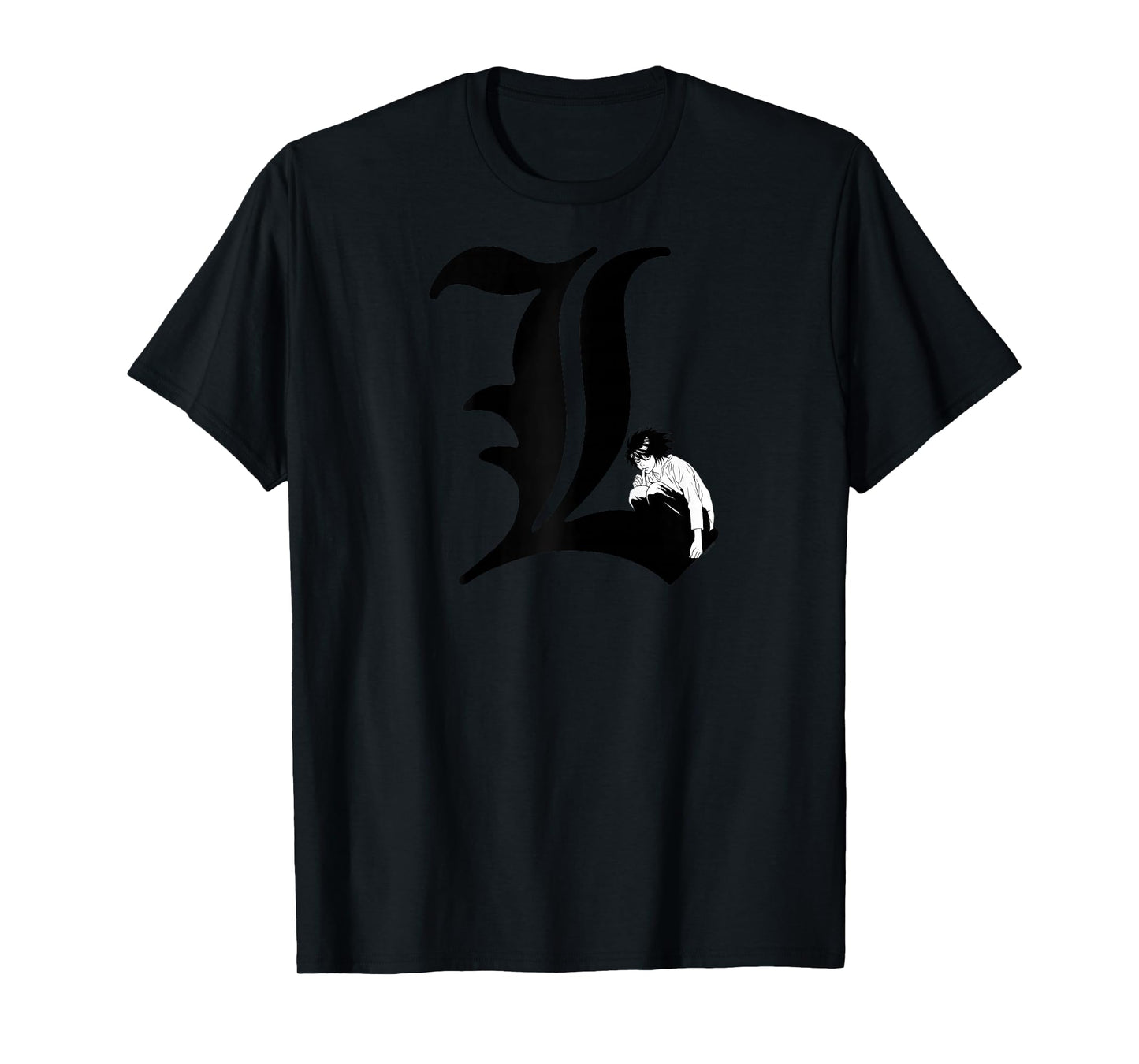 Death Note L Symbol Anime Raglan Baseball Tee