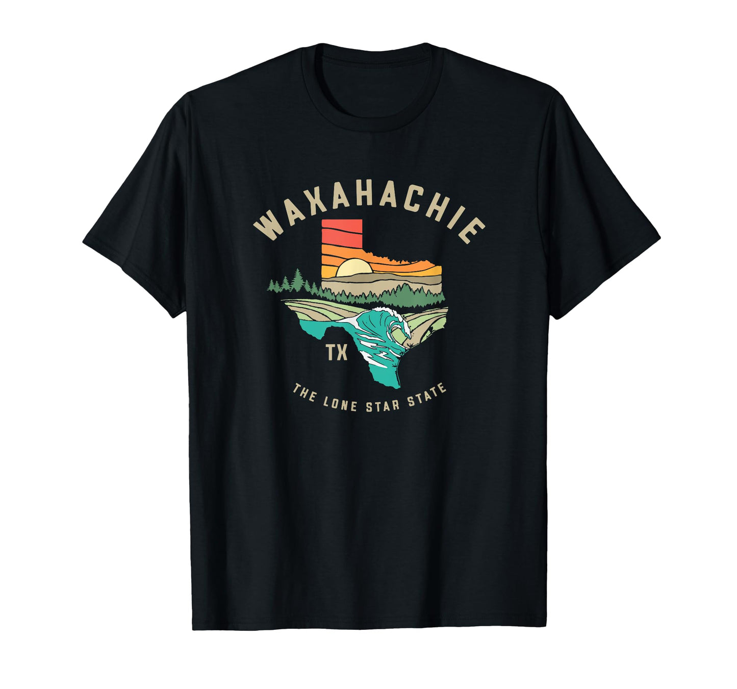 Waxahachie Texas Outdoors Vintage Nature Illustration T-Shirt