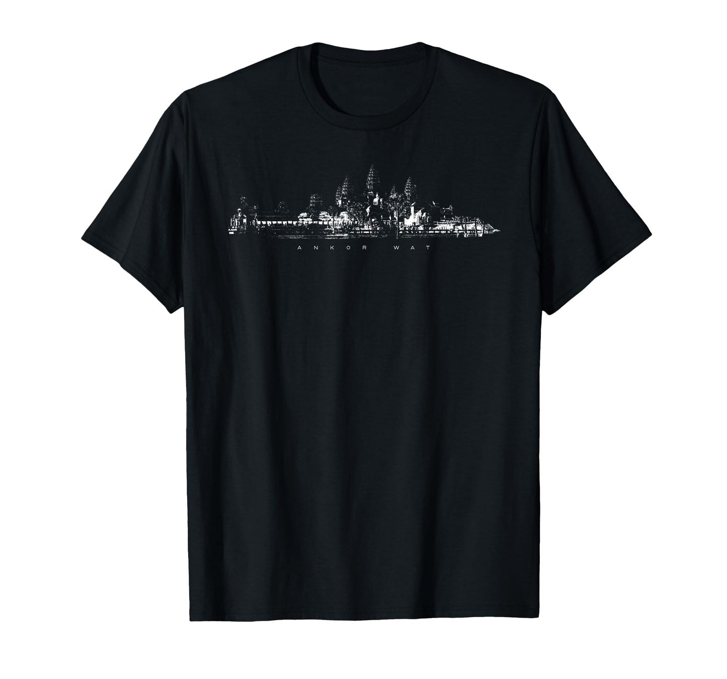 ANKOR WAT black and white T-Shirt