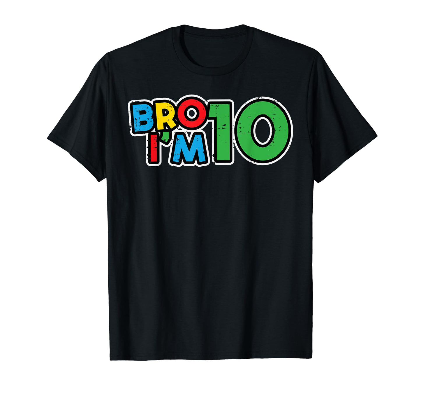 10th Birthday Gamer Bro Im 10 Years Old Bday Boys Kids T-Shirt