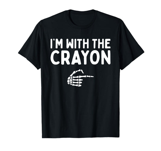 I'm With The Crayon Funny Halloween Costume Matching Couples T-Shirt