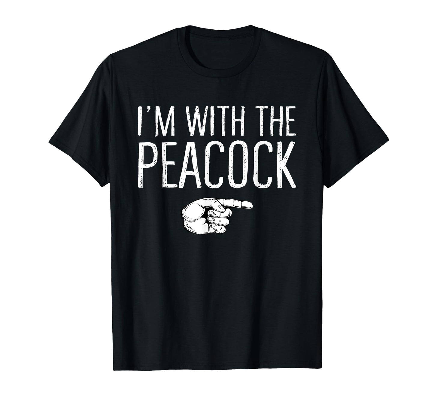 I'm With The Peacock Matching Costume Lazy Halloween Party T-Shirt