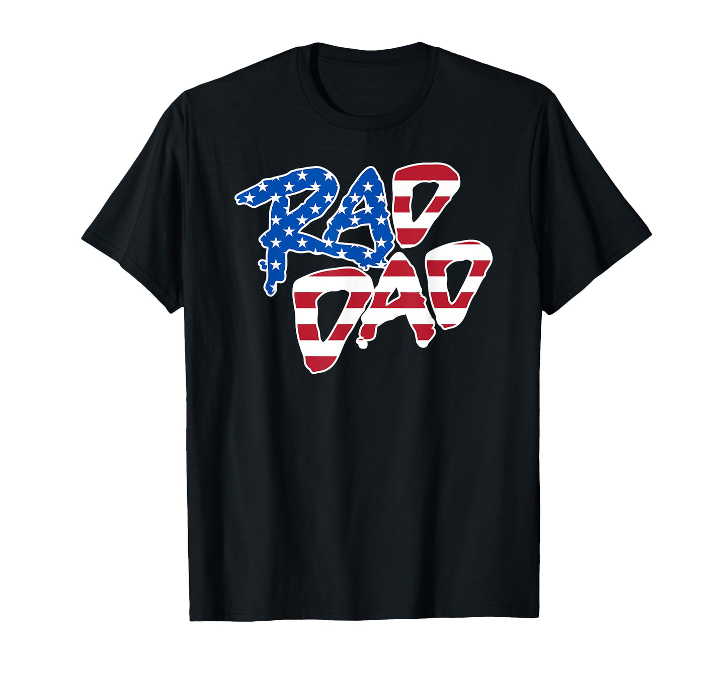 RAD DAD - Retro 4th of July USA Flag T-Shirt for Women Men
