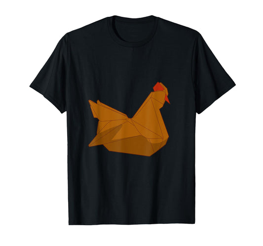 Origami Paper Geometric Chicken T-Shirt