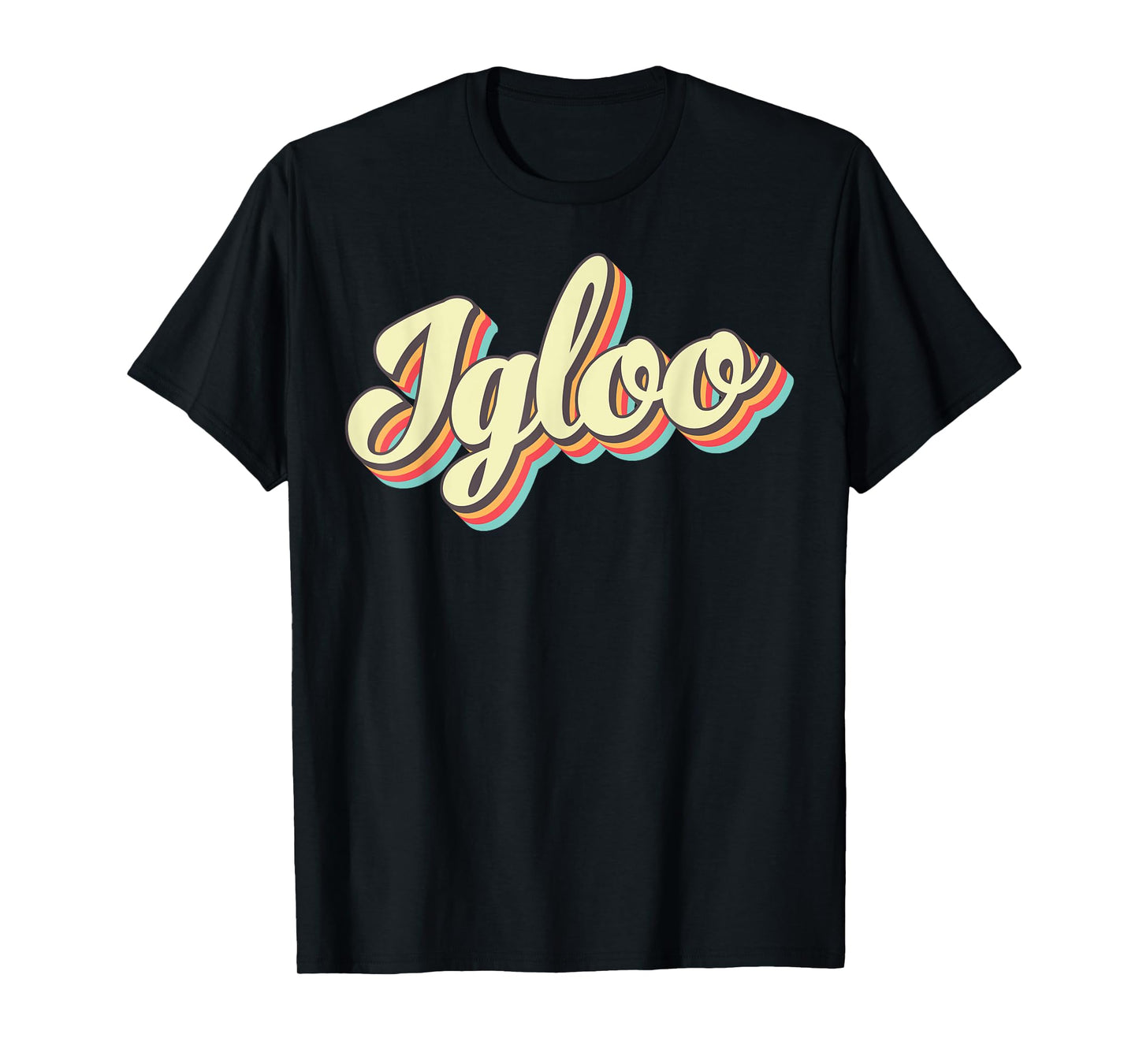 Igloo TShirt Retro Art Baseball Font Vintage T-Shirt