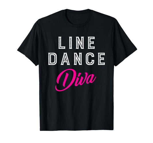 Cowgirl Women Girls Gift Line Dance Diva Line Dance T-Shirt