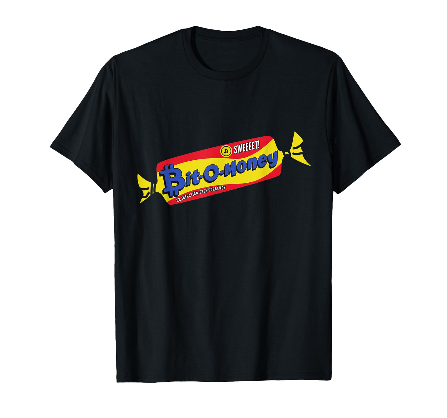 BTC Bit-O-Money | Funny Bitcoin Vintage Candy Parody T-Shirt