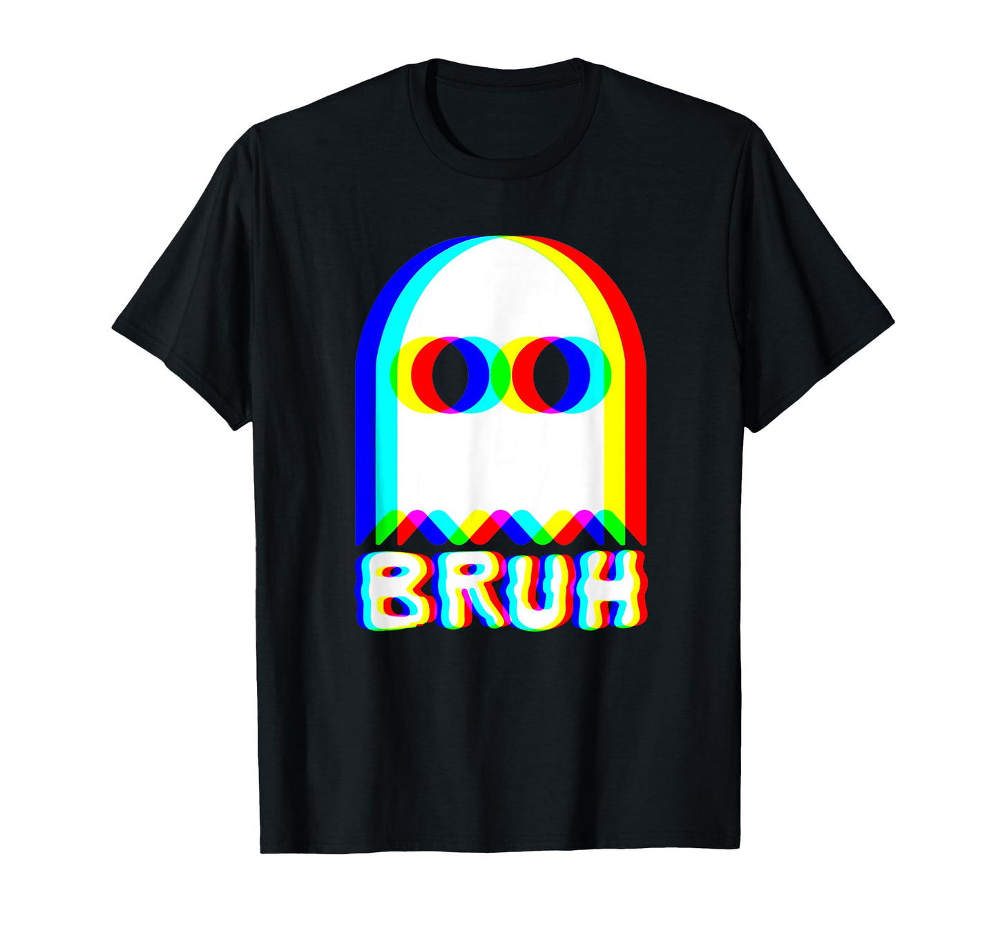 Bruh Ghost Trippy Vaporwave Techno Rave EDM Music Festival T-Shirt