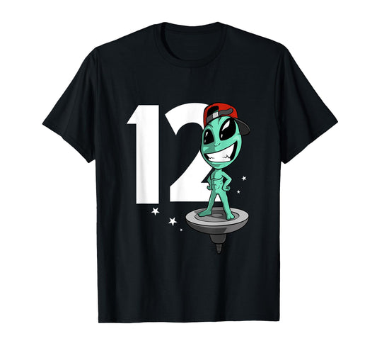 Alien 12 Year Old Boy 12th Birthday T-Shirt