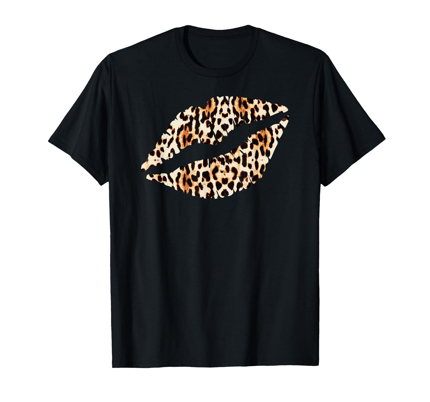 Cool Lips Kiss Me Leopard Cheetah Print T-Shirt T-Shirt