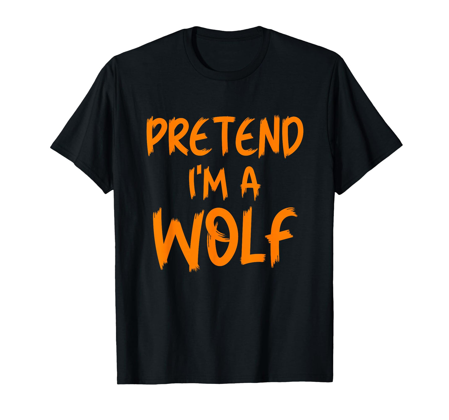Halloween Pretend I'm A Wolf Costume Funny Lazy Adult Kids T-Shirt