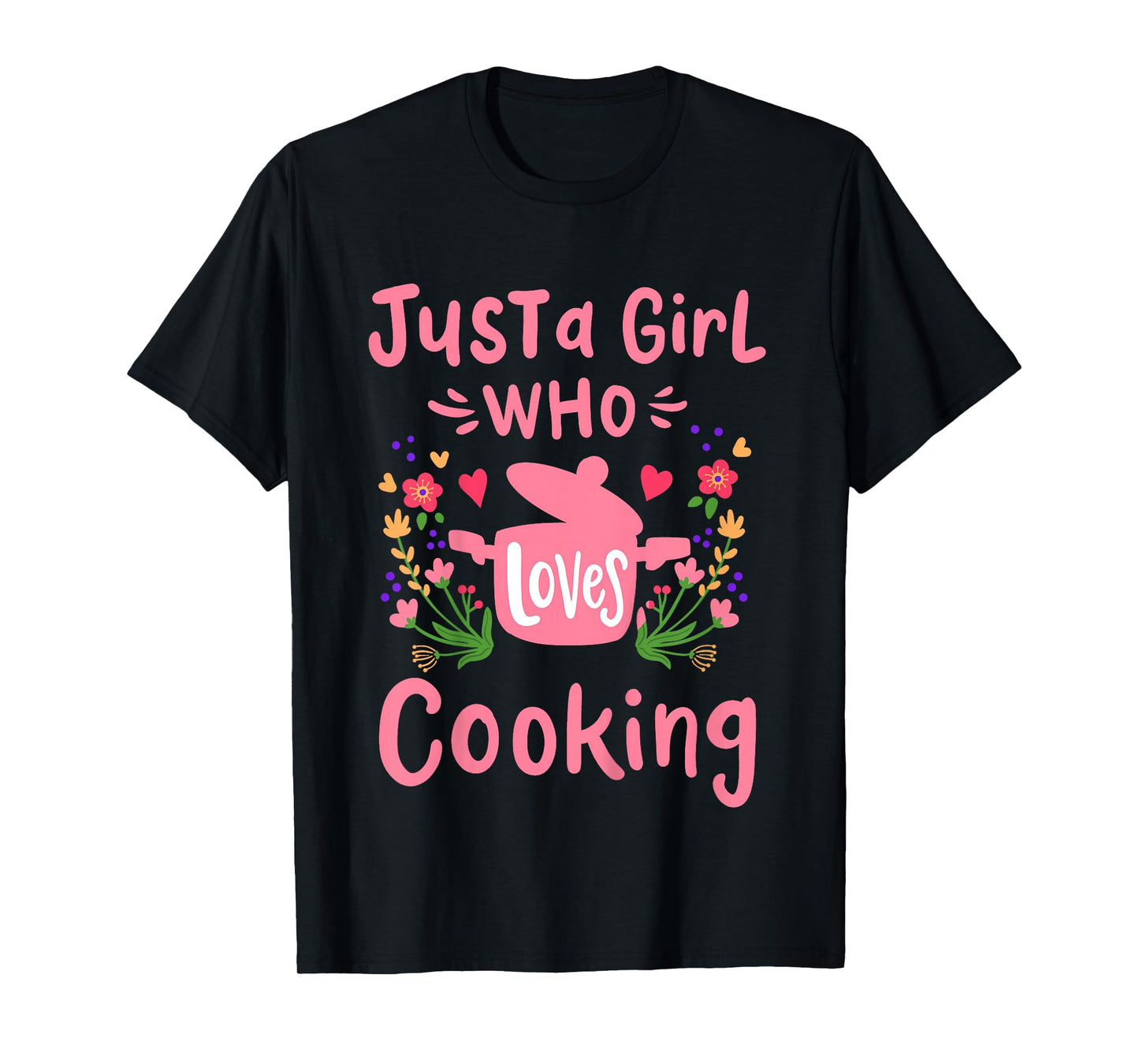 Kids Cook Chef Just A Girl Who Loves Cooking Gift T-Shirt
