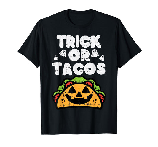 Halloween Trick Or Tacos Mexican Food Costume Men Women Kids T-Shirt
