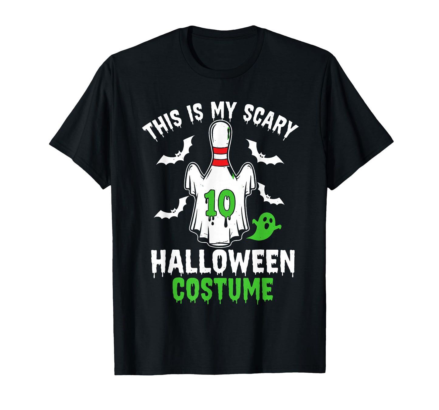 This is My Scary Halloween Costume Bowling Pin Ghost Spooky T-Shirt