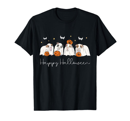 Happy Halloween Guinea Pig Ghost Spooky Season Guinea Pig T-Shirt