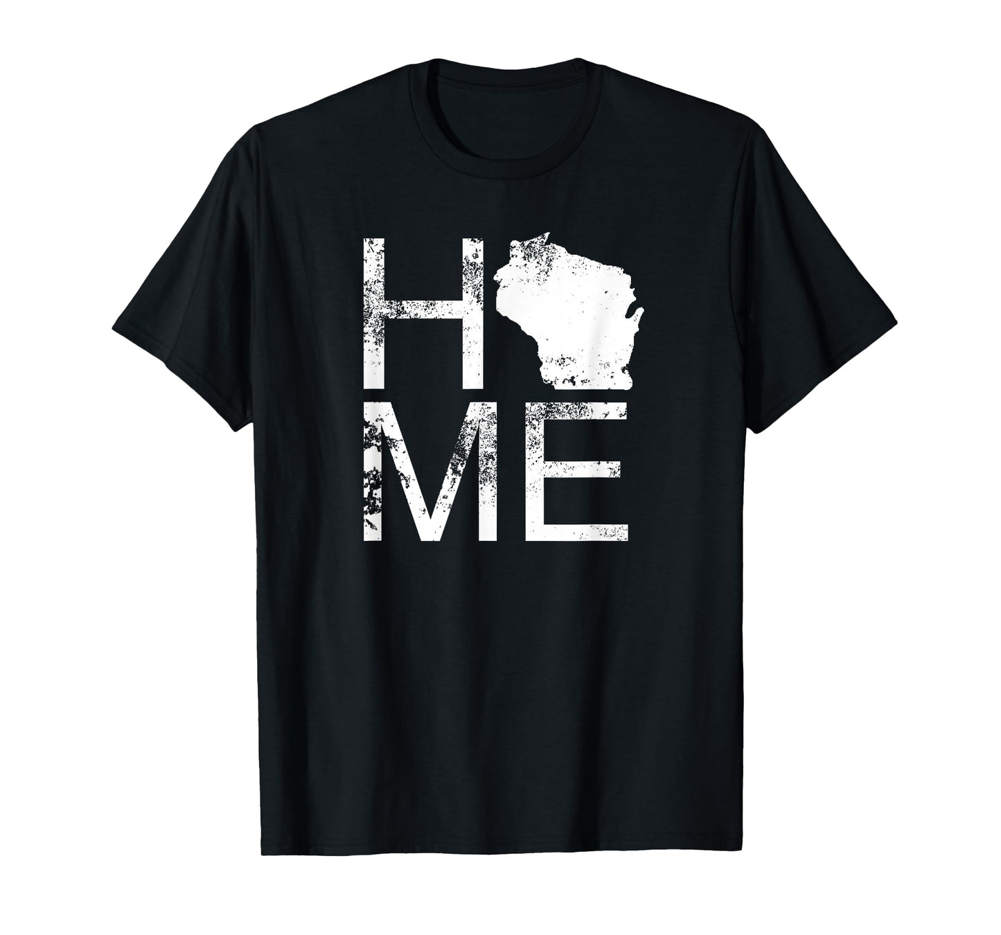 Vintage Wisconsin Home Map in Place of O WI State Wisconsin T-Shirt
