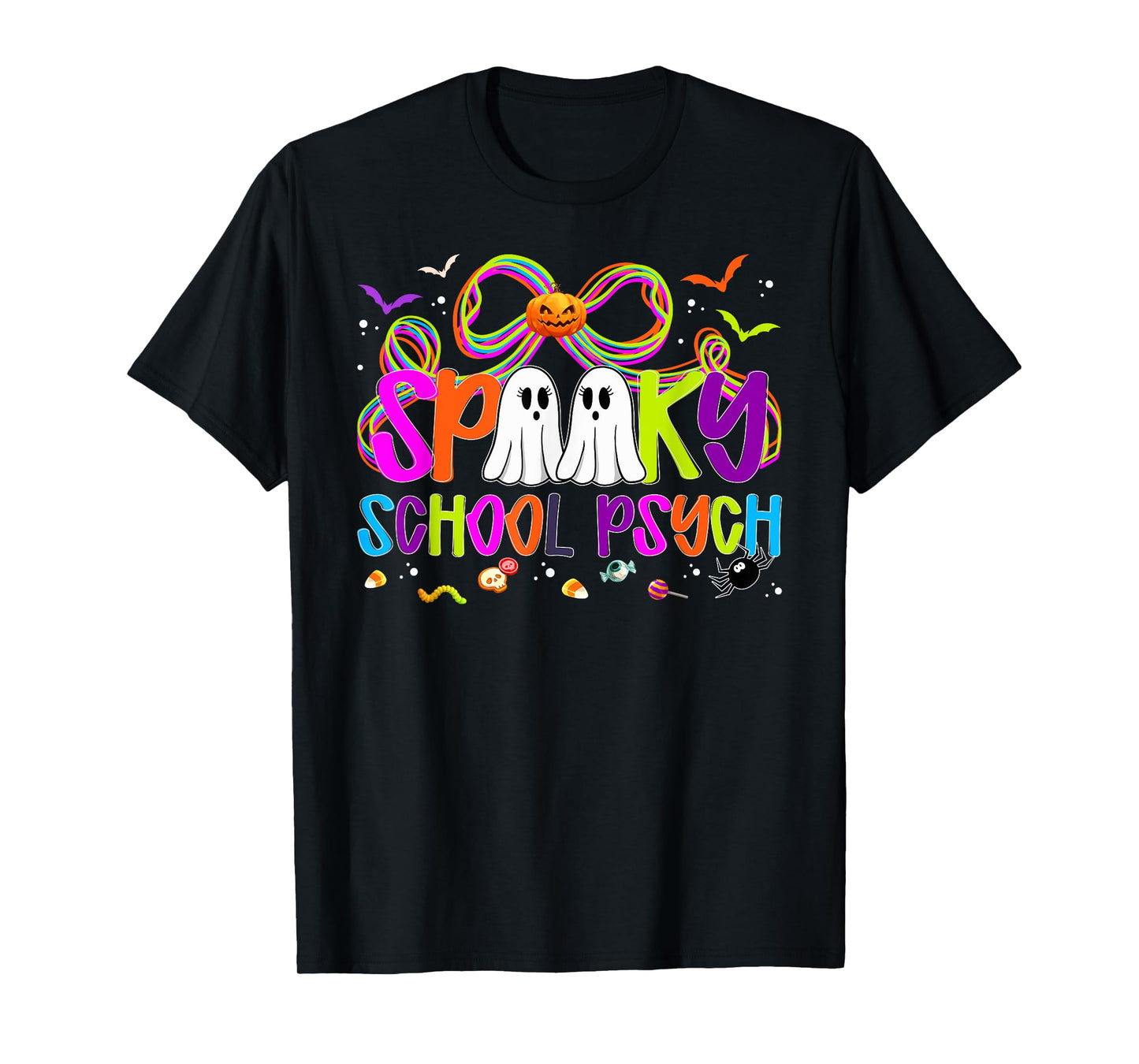 Spooky School Psych Halloween School Psychologist Coquette T-Shirt