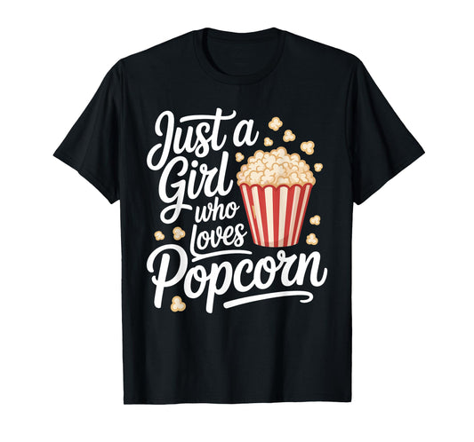 Funny Popcorn Art for Women Girls Kid Pop Corn Popcorn Lover T-Shirt