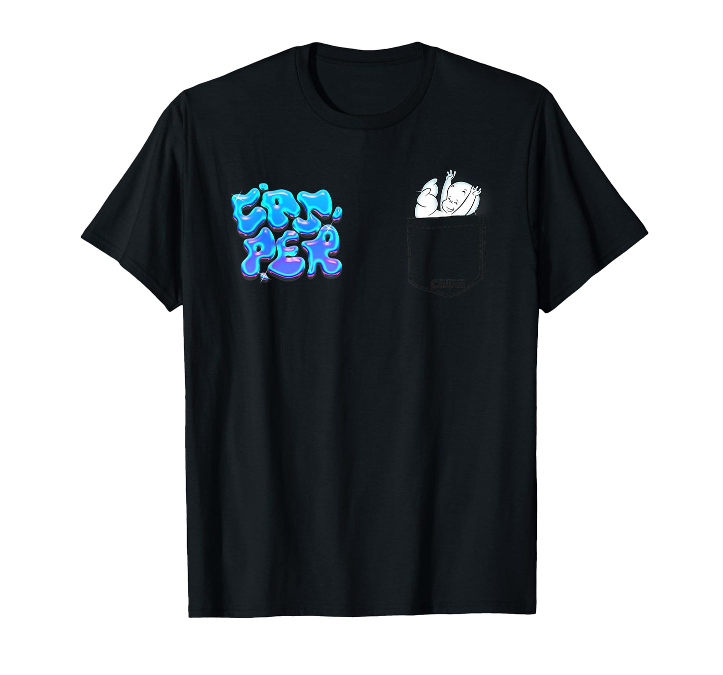 Casper The Friendly Ghost Graffiti Falling Pocket Hit T-Shirt