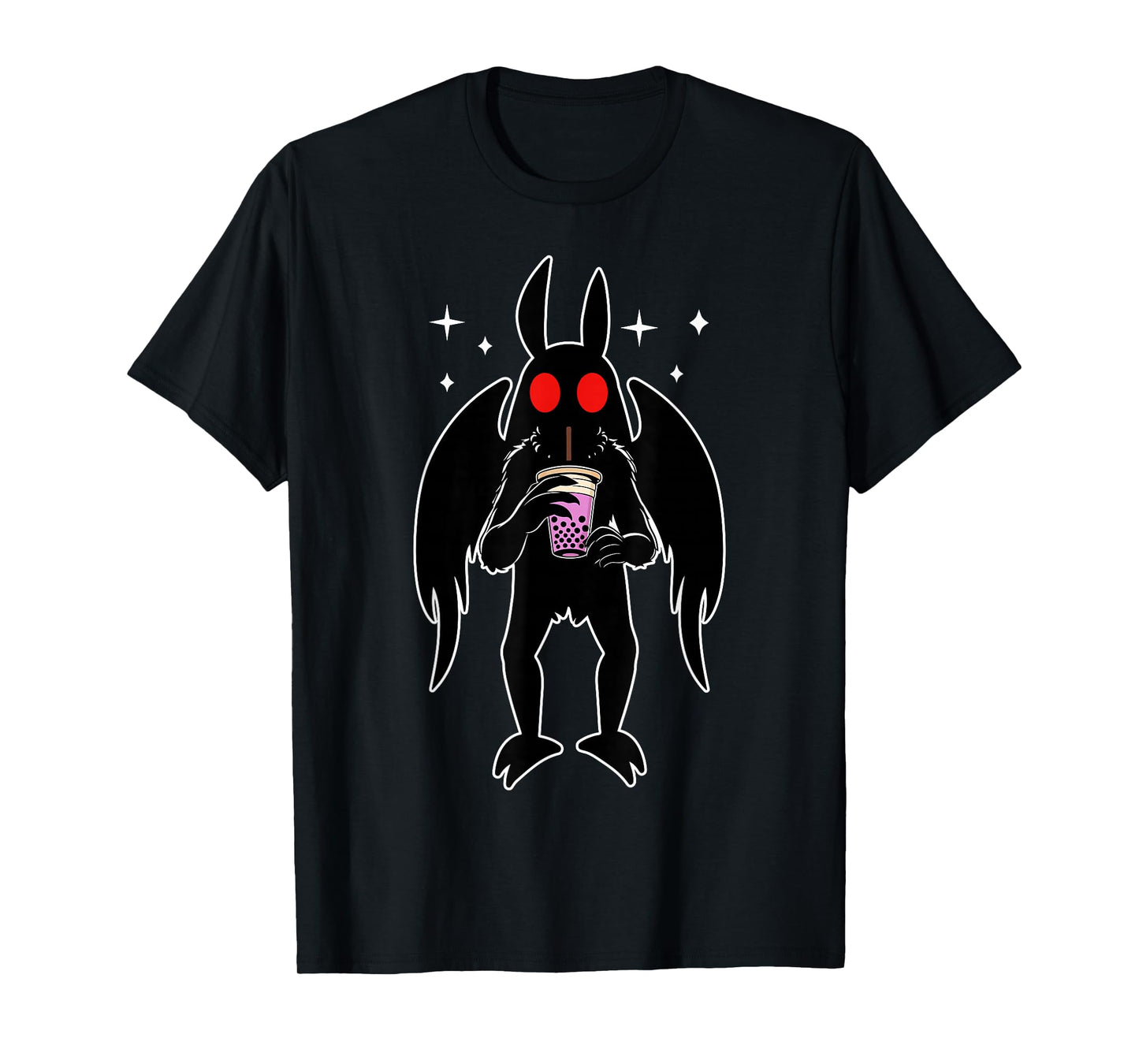 Funny Mothman Bubble Tea Kawaii Boba Tea T-Shirt