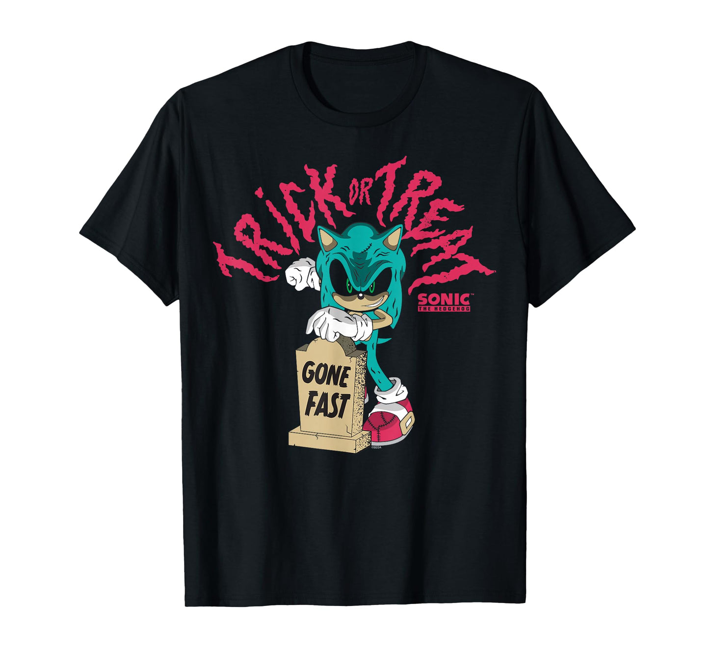 Sonic The Hedgehog Halloween Gone Fast Creepy Zombie Sonic T-Shirt