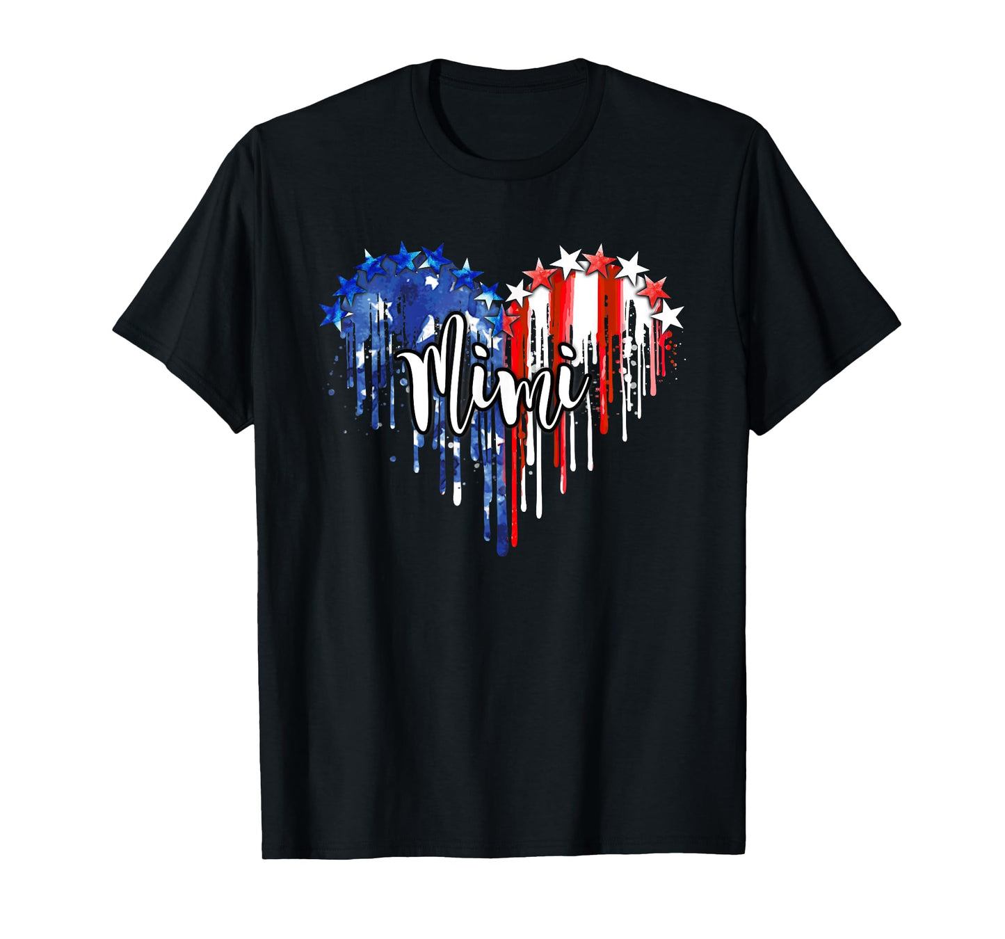 American Mimi Dripping USA Flag Patriotic American Mimi T-Shirt for Women Men