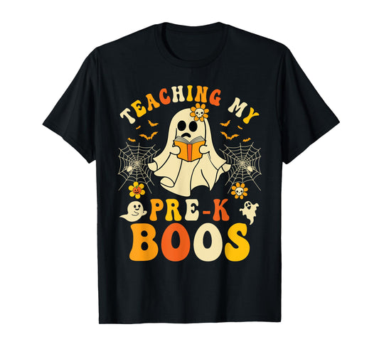 Teaching My Pre-K Boos Crew Teachers Halloween Ghost T-Shirt