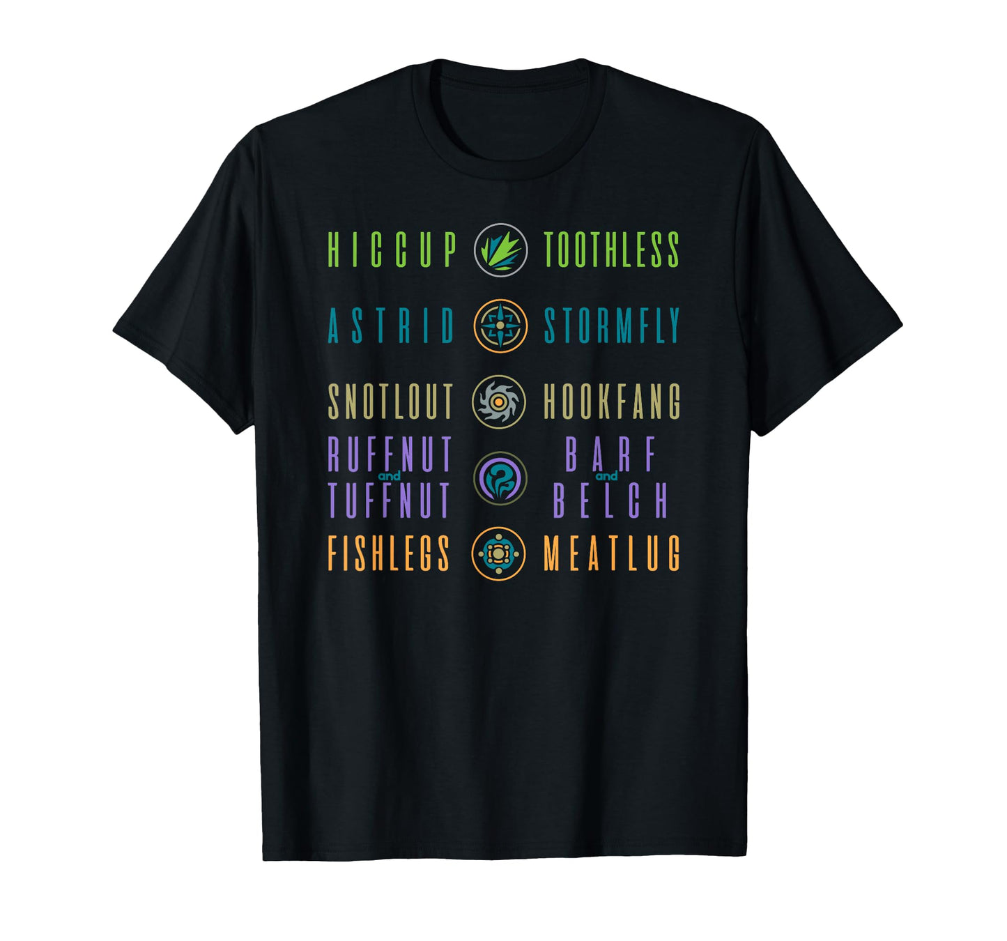 How to Train Your Dragon Shirt with 3 Dragon Names T-Shirt