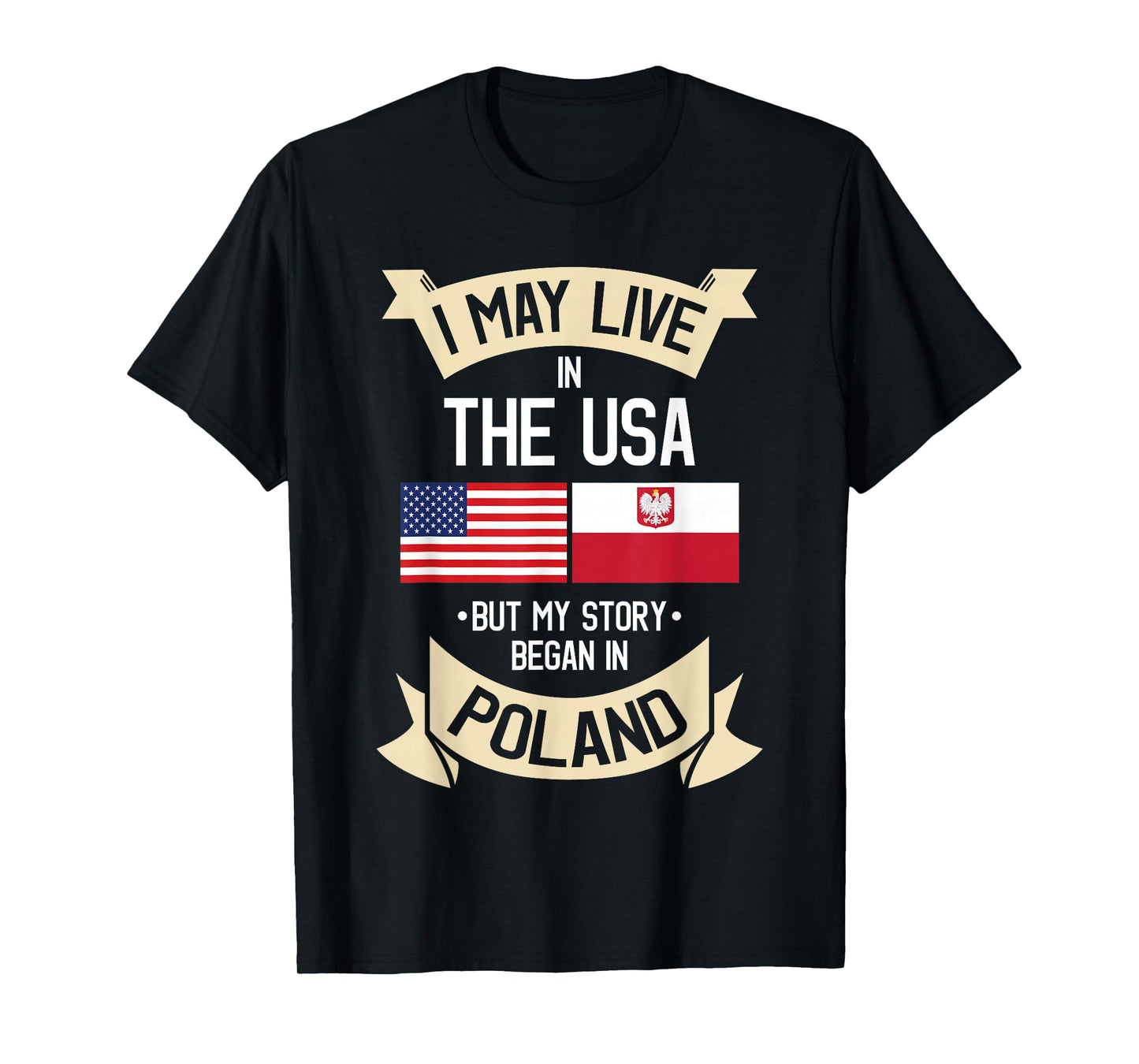 Poland American Flag USA Polish Roots Gifts T-Shirt