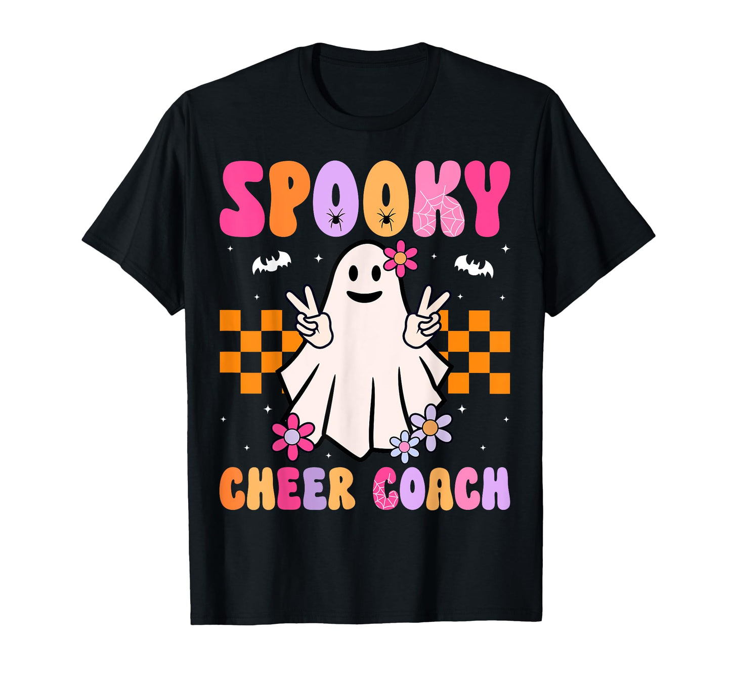 Spooky Cheer Coach - Cheerleader Coach Halloween Ghost T-Shirt