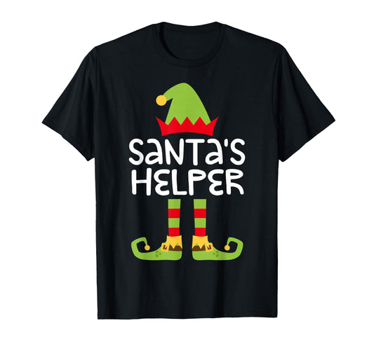 Santa's Helper Shirt Men Women Kids Matching Christmas Elf T-Shirt