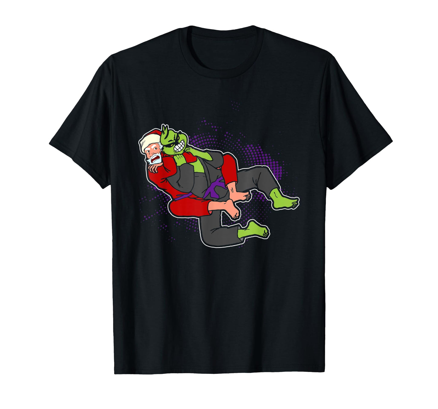 Santa strangles monster holiday Jiu jitsu martial arts mma T-Shirt