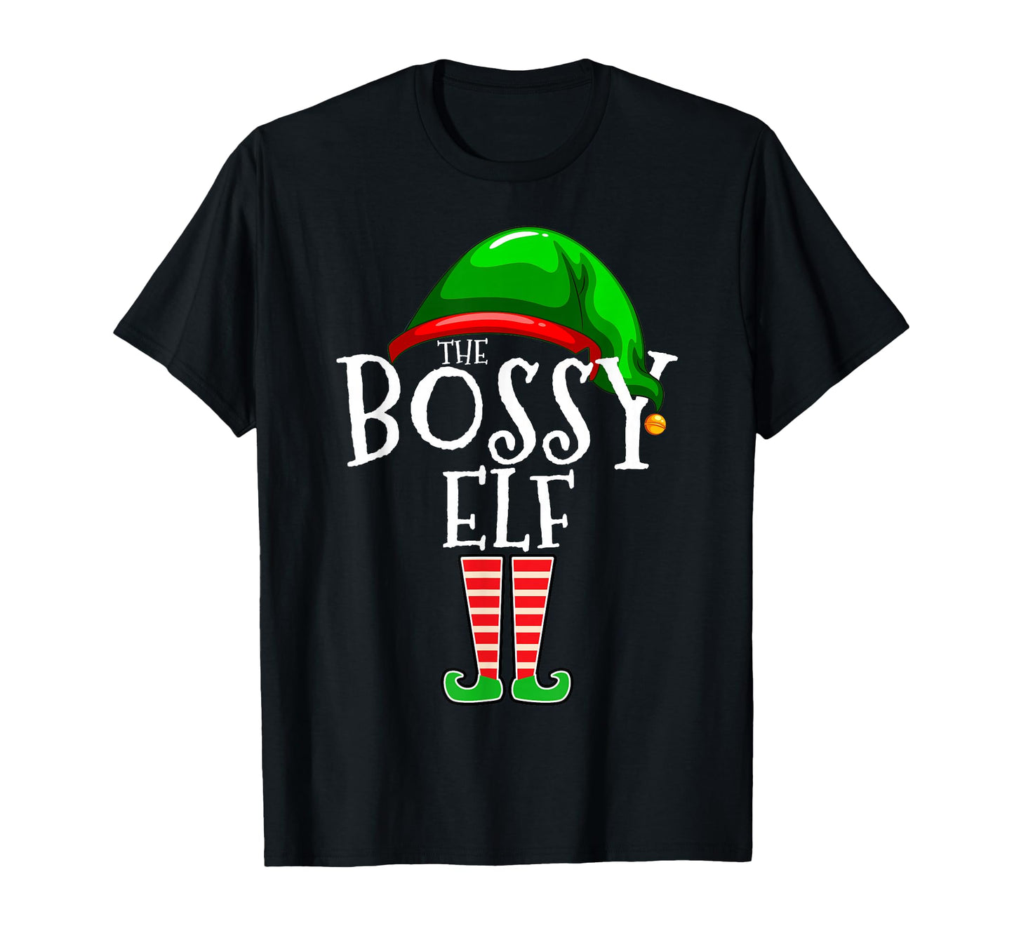 The Bossy Elf Group Matching Family Christmas T-Shirt