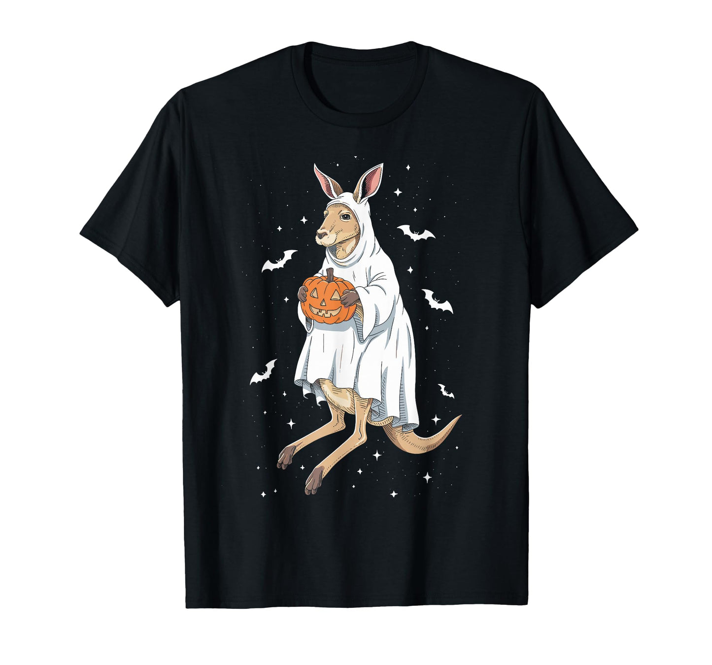 Funny Ghost Kangaroo Lovers Spooky Halloween Costume T-Shirt