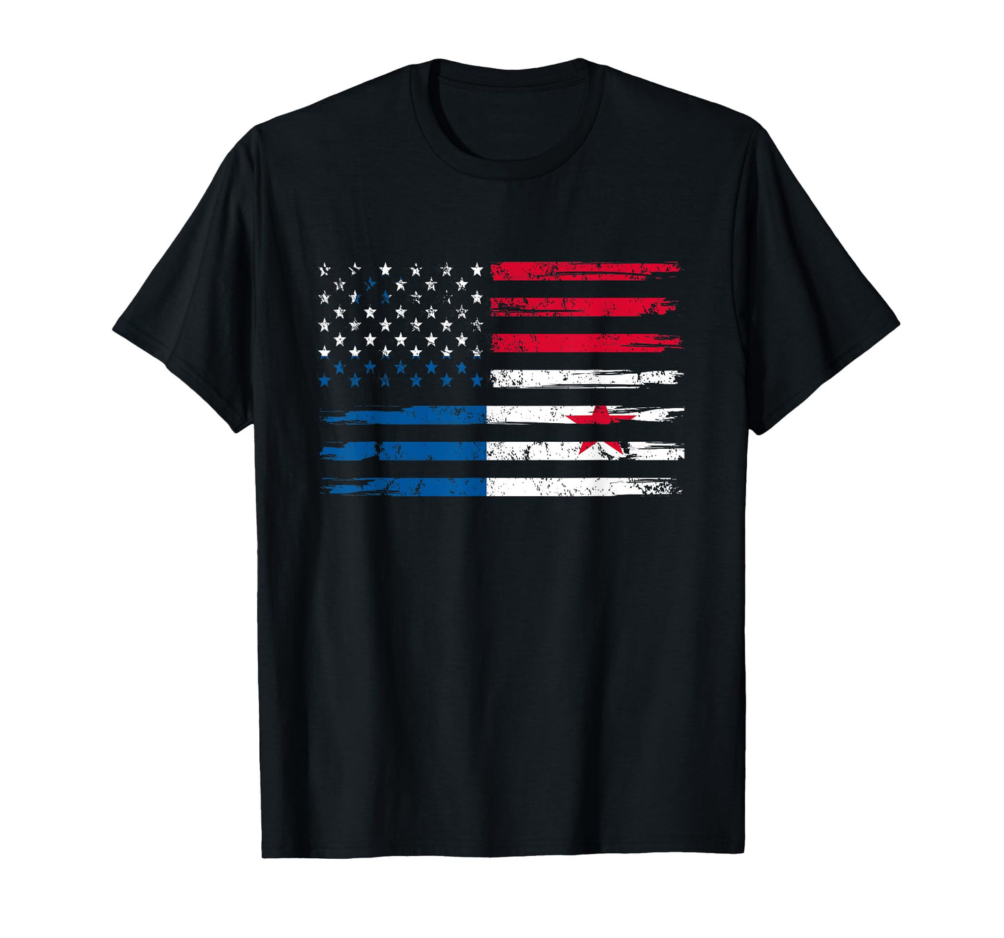 Half American And Panamanian Panama Usa Vintage Flag Men T-Shirt