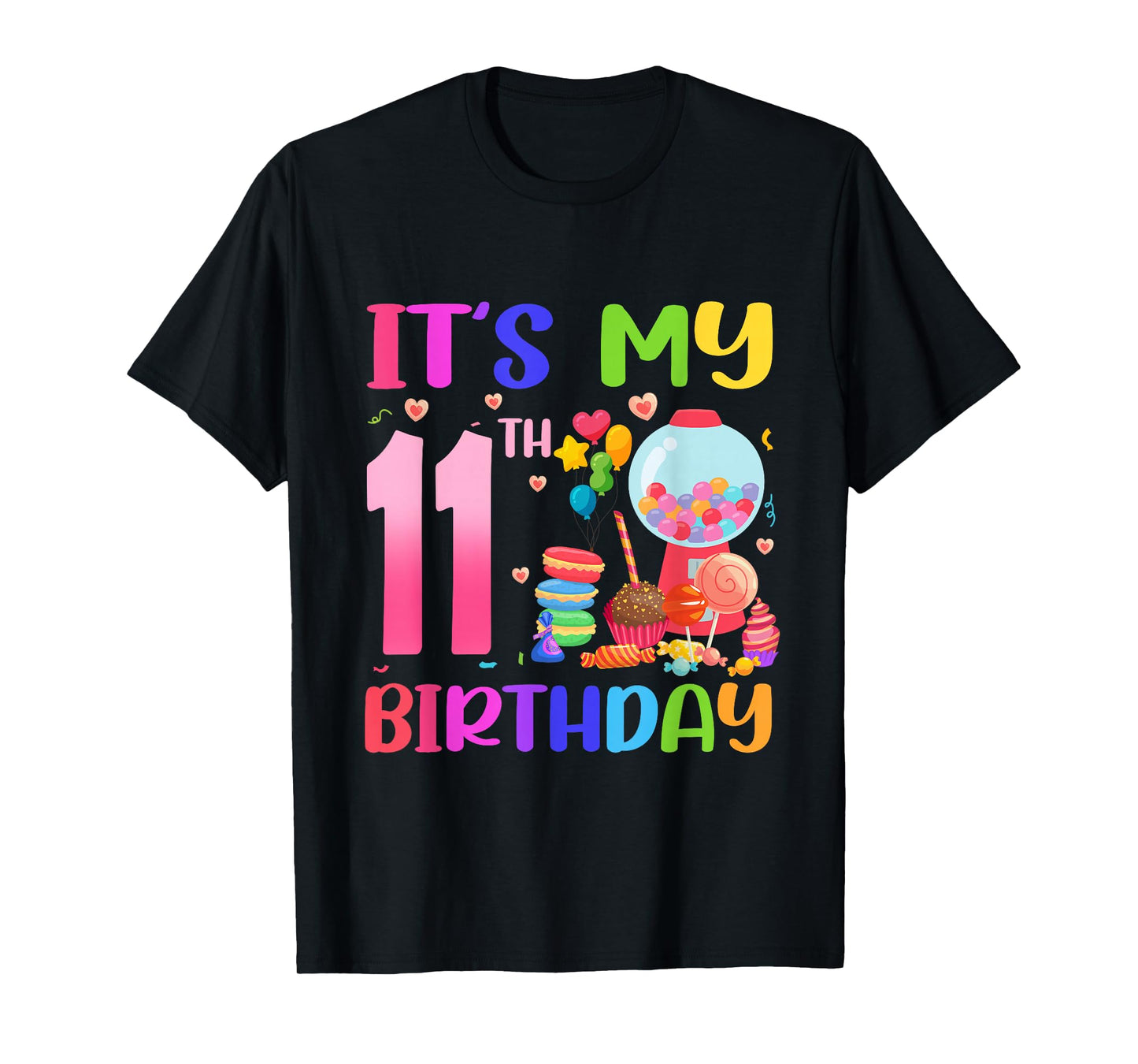 It's My 11th Birthday Girl Candy Candyland 11 Year Old T-Shirt