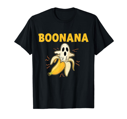 Boonana Halloween Ghost Banana Spooky Season Men Women Kids T-Shirt