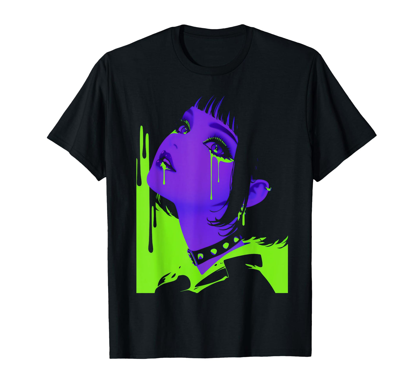 Cybergoth Cybercore Grunge Punk Goth Girl Alt Anime Manga T-Shirt