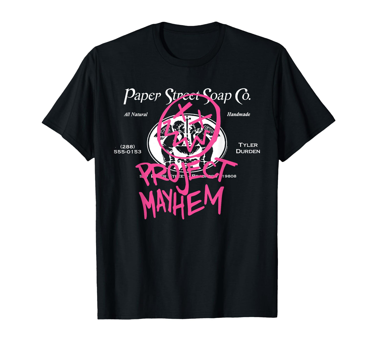 Fight Club 1999 Movie Official Tyler Durden Project Mayhem T-Shirt