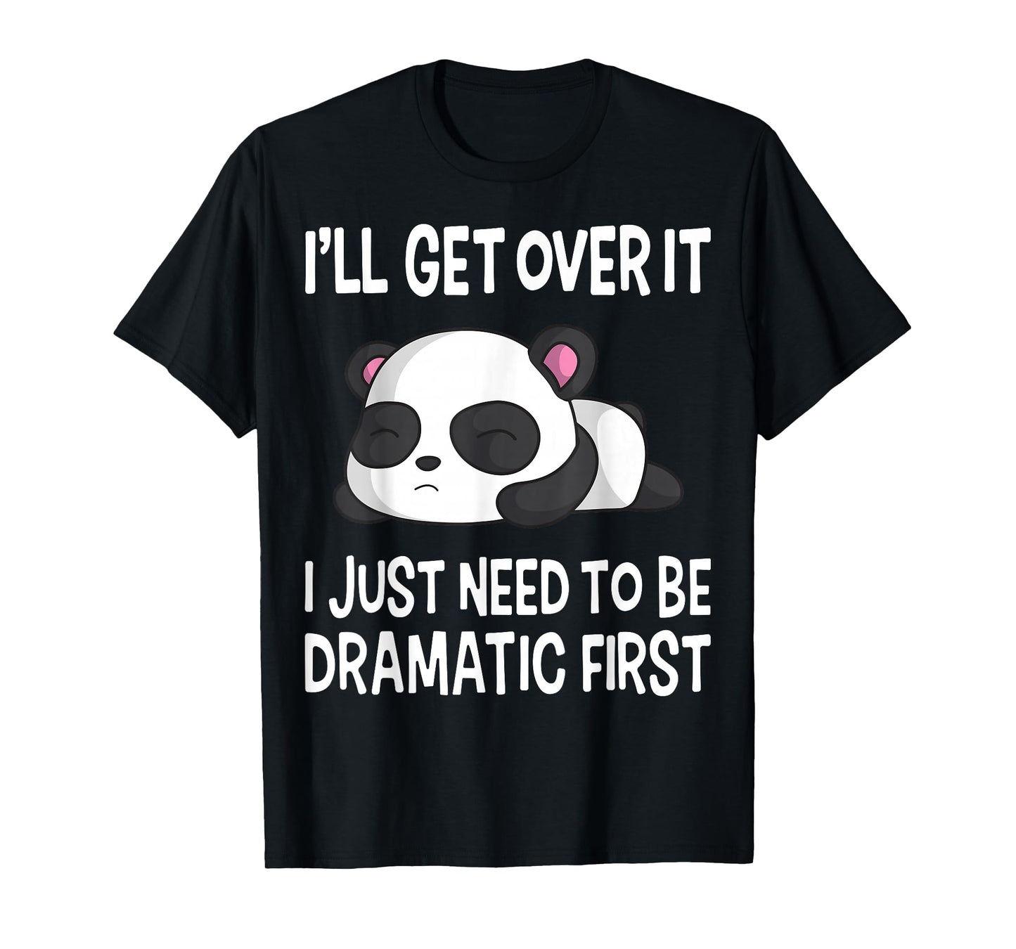 Funny Dramatic Panda Kawaii Bear Face Anime Lovers T-Shirt