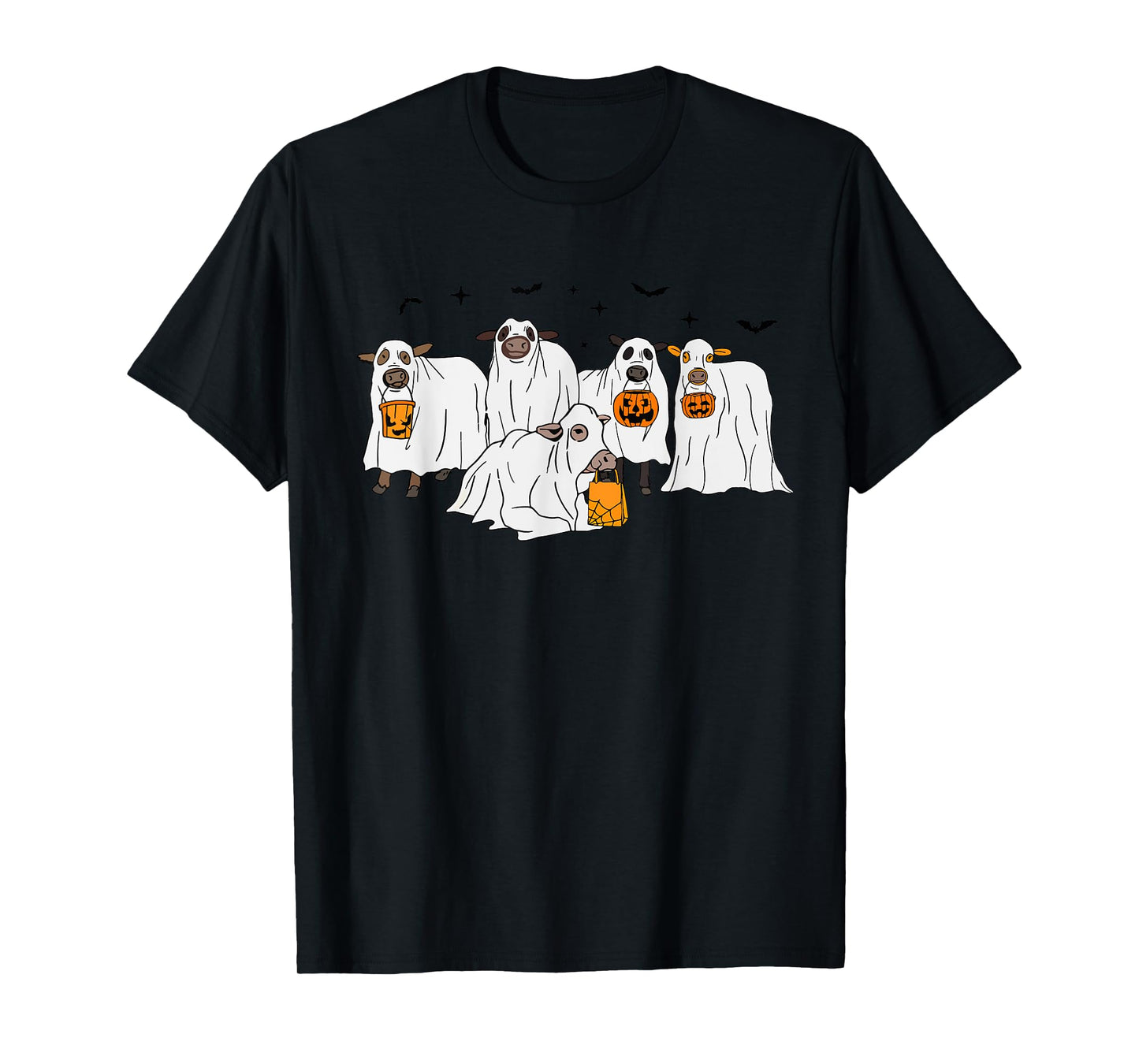 Funny Cow Ghost Halloween Farmer Trick Or Treat Cow Lover T-Shirt