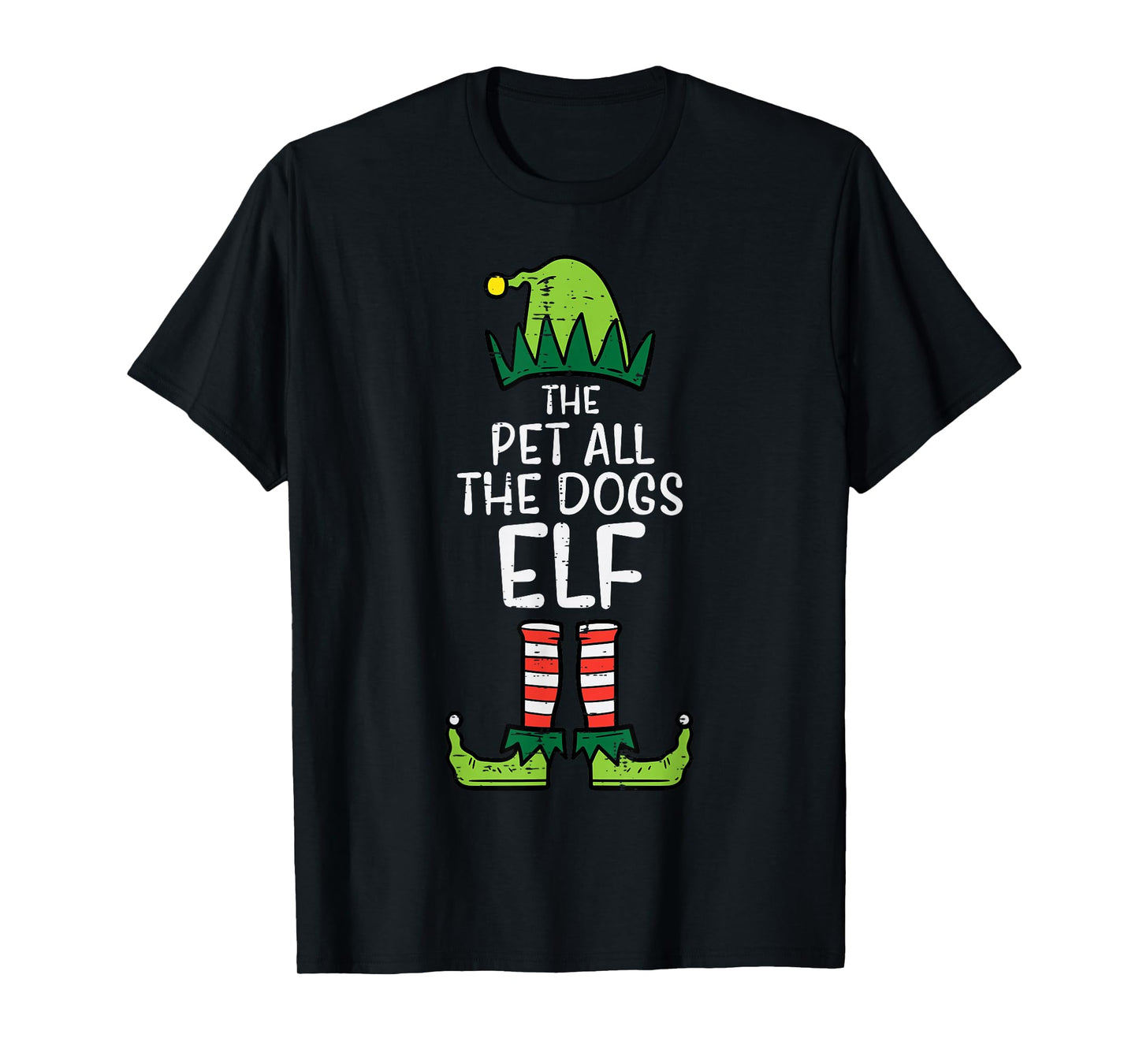 Pet All The Dogs Elf Xmas Christmas For Family T-Shirt