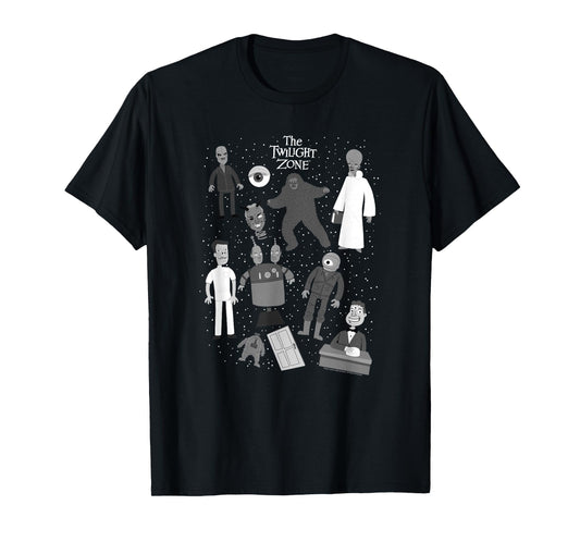 The Twilight Zone Classic Monsters Group Poster T-Shirt