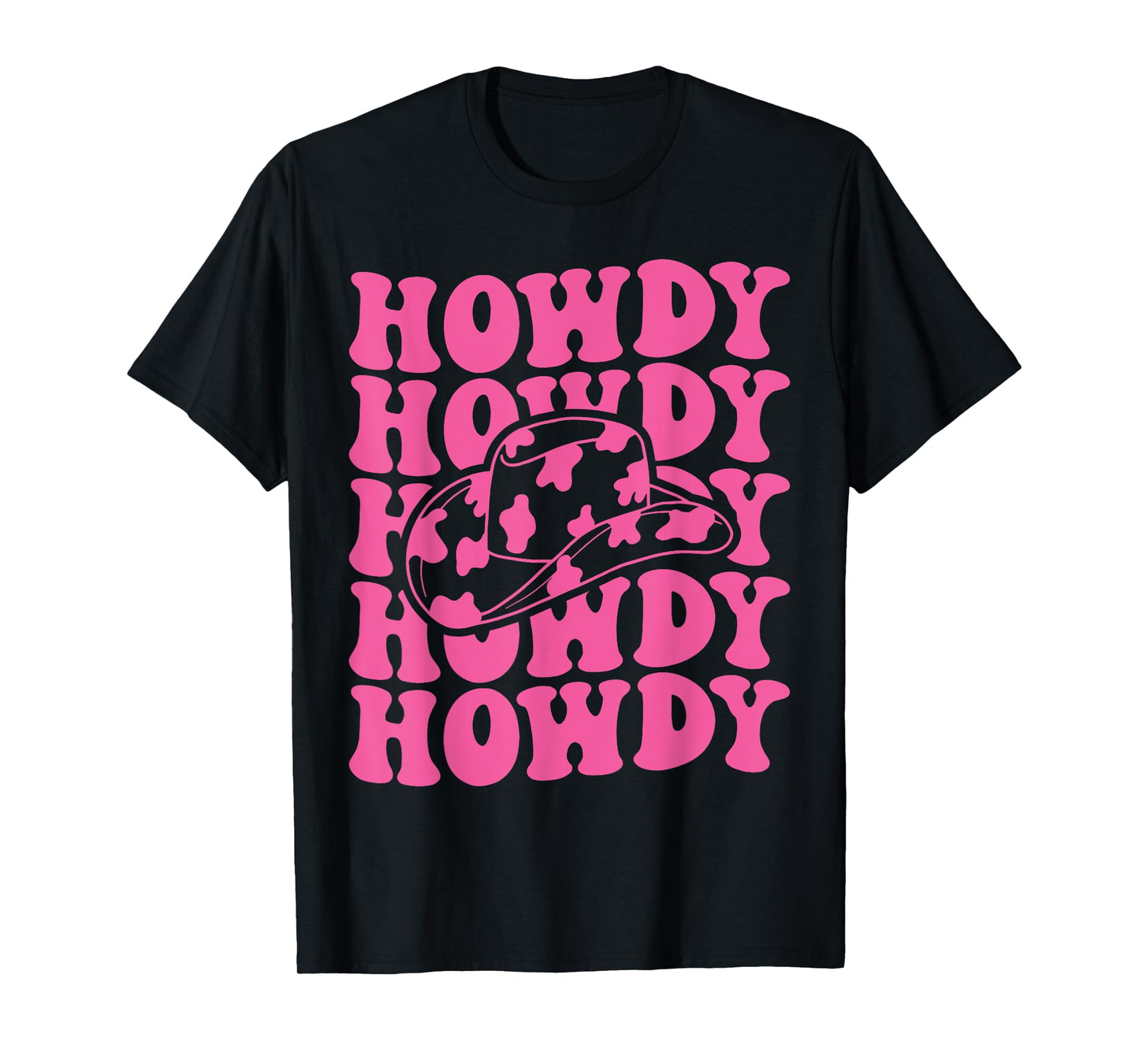 Rodeo White Howdy Western Retro Cowboy Hat Southern Cowgirl T-Shirt