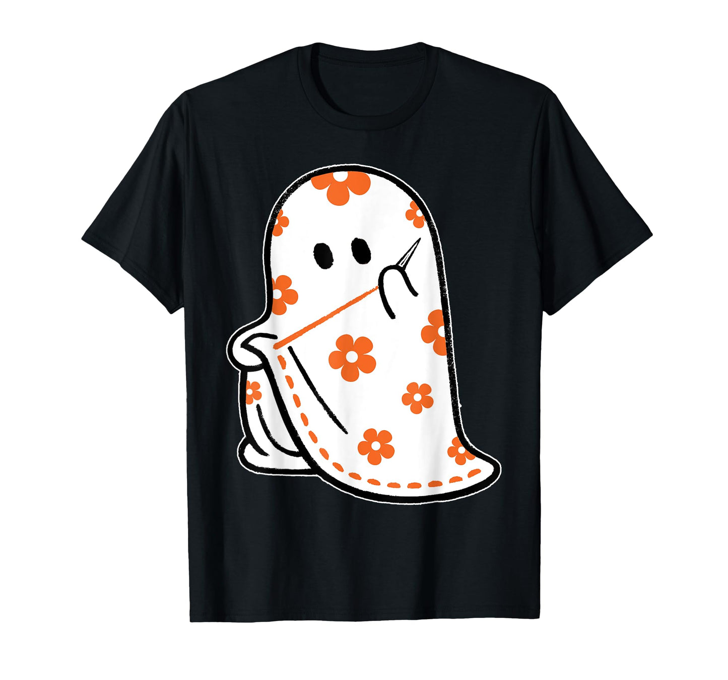 Halloween Costume Sewing Ghost Boo Funny Sewing Lovers Women T-Shirt